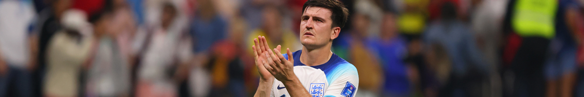 Harry Maguire celebrates scoring for England